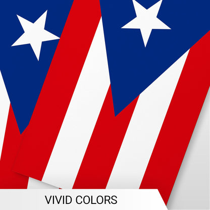 G128 Puerto Rico PR Bunting Banner | Flag 8.2 x 5.5 Inch, Full String 33 Feet | Printed 150D Polyester, Decorations For Bar, School, Festival Events Celebration