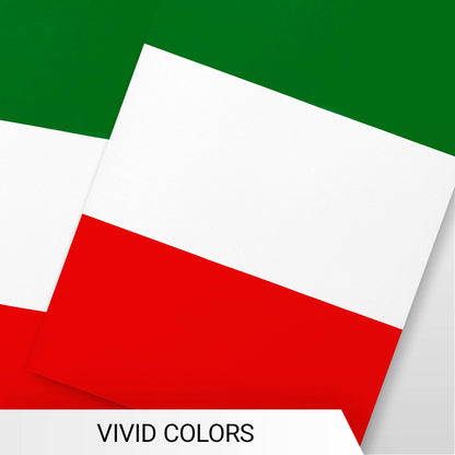 G128 Italy Italian Bunting Banner | Flag 8.2 x 5.5 Inch, Full String 33 Feet | Printed 150D Polyester, Decorations For Bar, School, Festival Events Celebration
