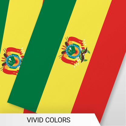 Bolivia Bolivian Bunting Banner | Flag 8.2 x 5.5 Inch, Full String 33 Feet | Printed 150D Polyester, Decorations For Bar, School, Festival Events Celebration