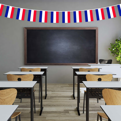 G128 Netherlands Dutch Bunting Banner | Flag 8.2 x 5.5 Inch, Full String 33 Feet | Printed 150D Polyester, Decorations For Bar, School, Festival Events Celebration