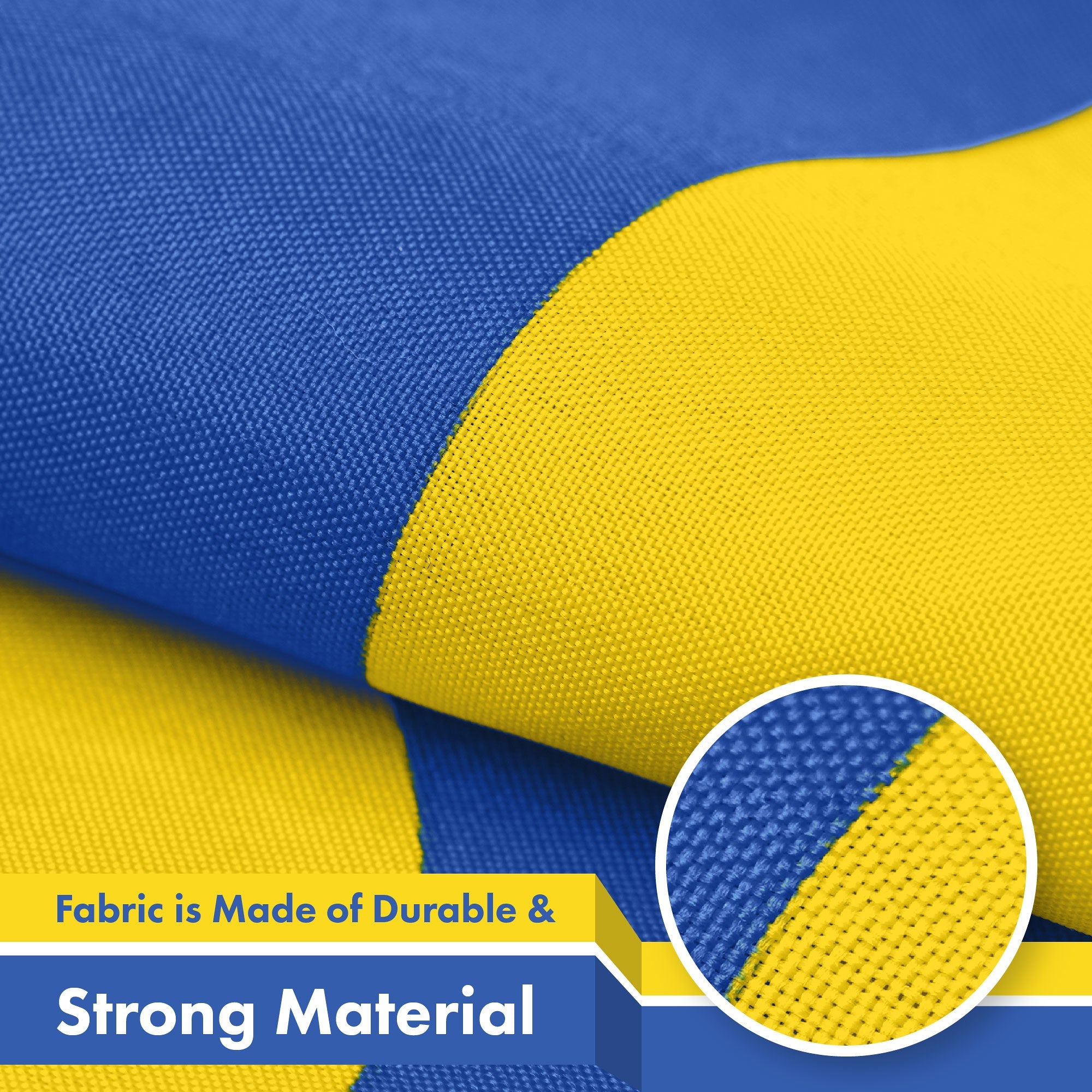 G128 Ukraine Ukrainian Coat of Arms Flag | 3x5 Ft | LiteWeave Pro Series Printed 150D Polyester, 4 Corner Brass Grommets | Country Flag, Perfect For Balcony, More Durable Than 100D 75D Polyester
