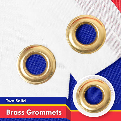 G128 Russia Russian Ensign Flag | 3x5 Ft | LiteWeave Pro Series Printed 150D Polyester | Country Flag, Indoor/Outdoor, Vibrant Colors, Brass Grommets, Thicker and More Durable Than 100D 75D Polyester