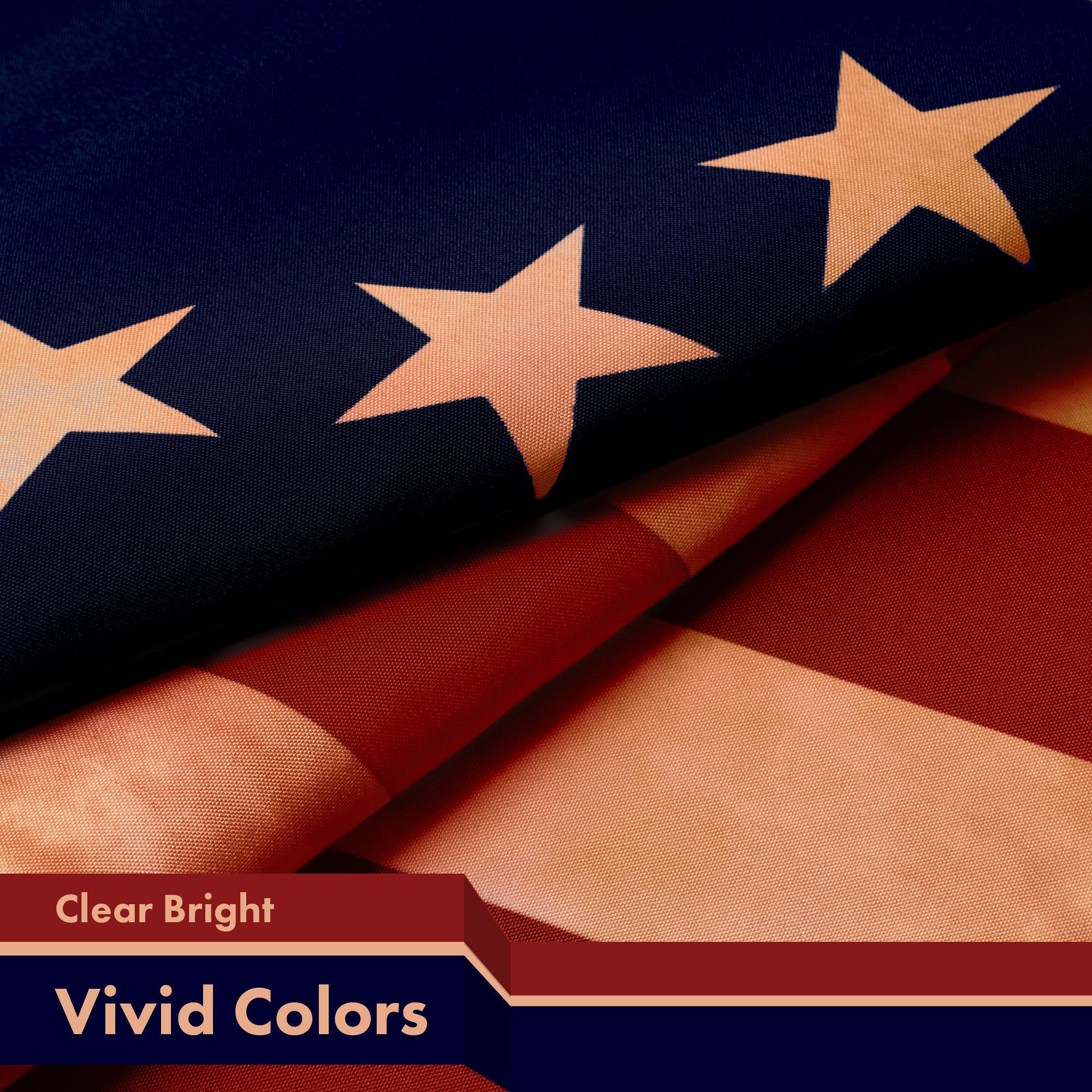 G128 Betsy Ross Tea-Stained Flag | 3x5 Ft | LiteWeave Pro Series PRINTED 300D Polyester | Historical Flag, Indoor/Outdoor, Vibrant Colors, Brass Grommets