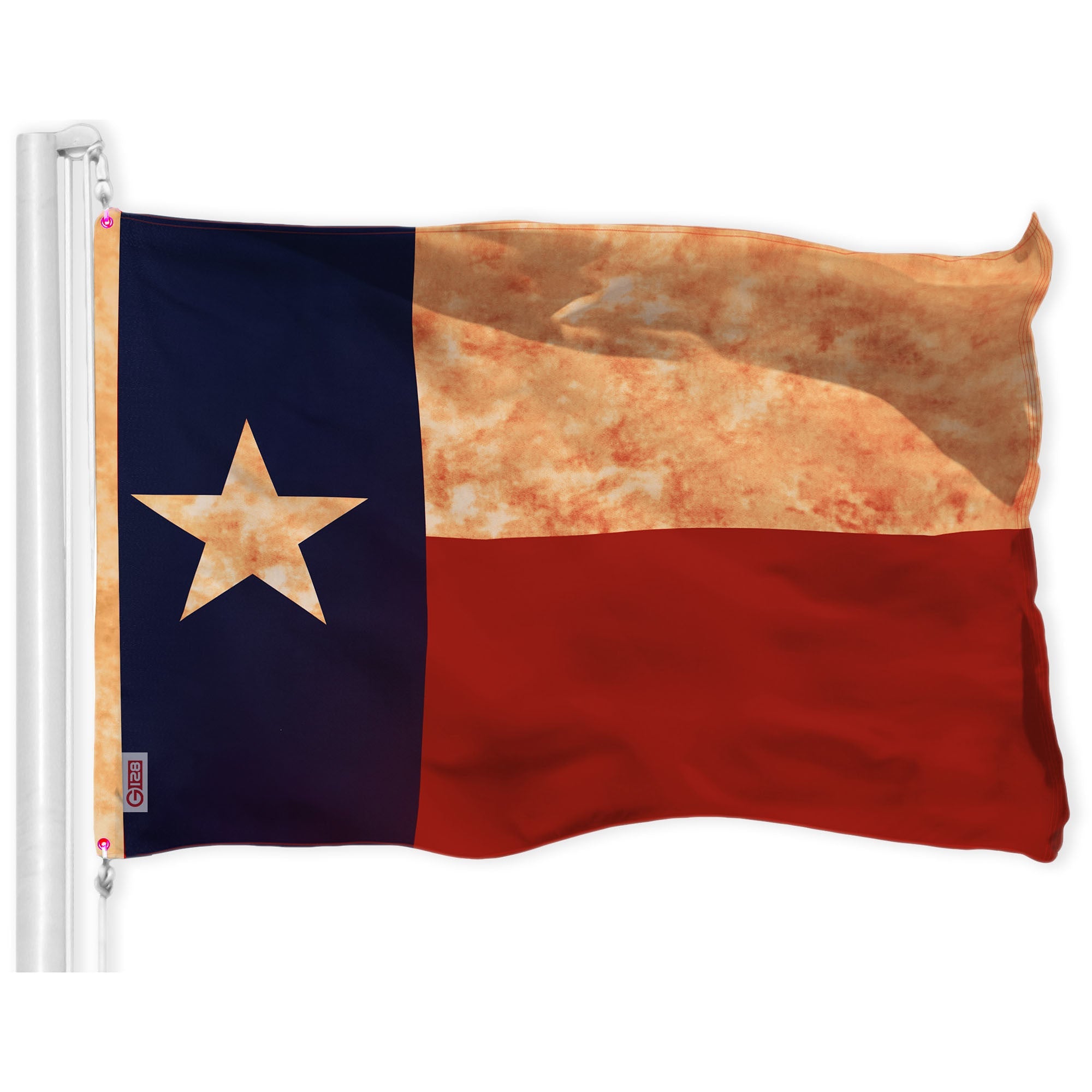 G128 Texas Tea-Stained Flag | 3x5 Ft | LiteWeave Pro Series PRINTED 300D Polyester | Indoor/Outdoor, Vibrant Colors, Brass Grommets