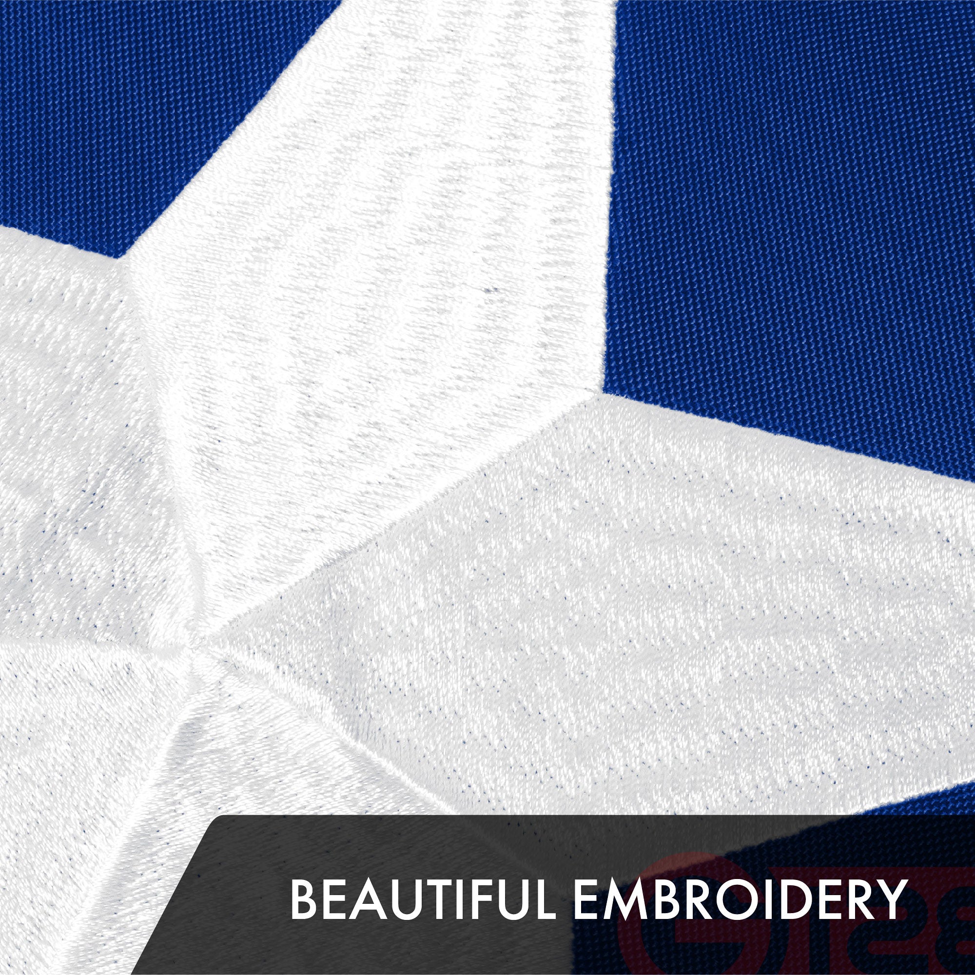 G128 Chile Chilean Flag | 3x5 Ft | ToughWeave Series Embroidered 300D Polyester | Country Flag, Embroidered Design, Indoor/Outdoor, Brass Grommets