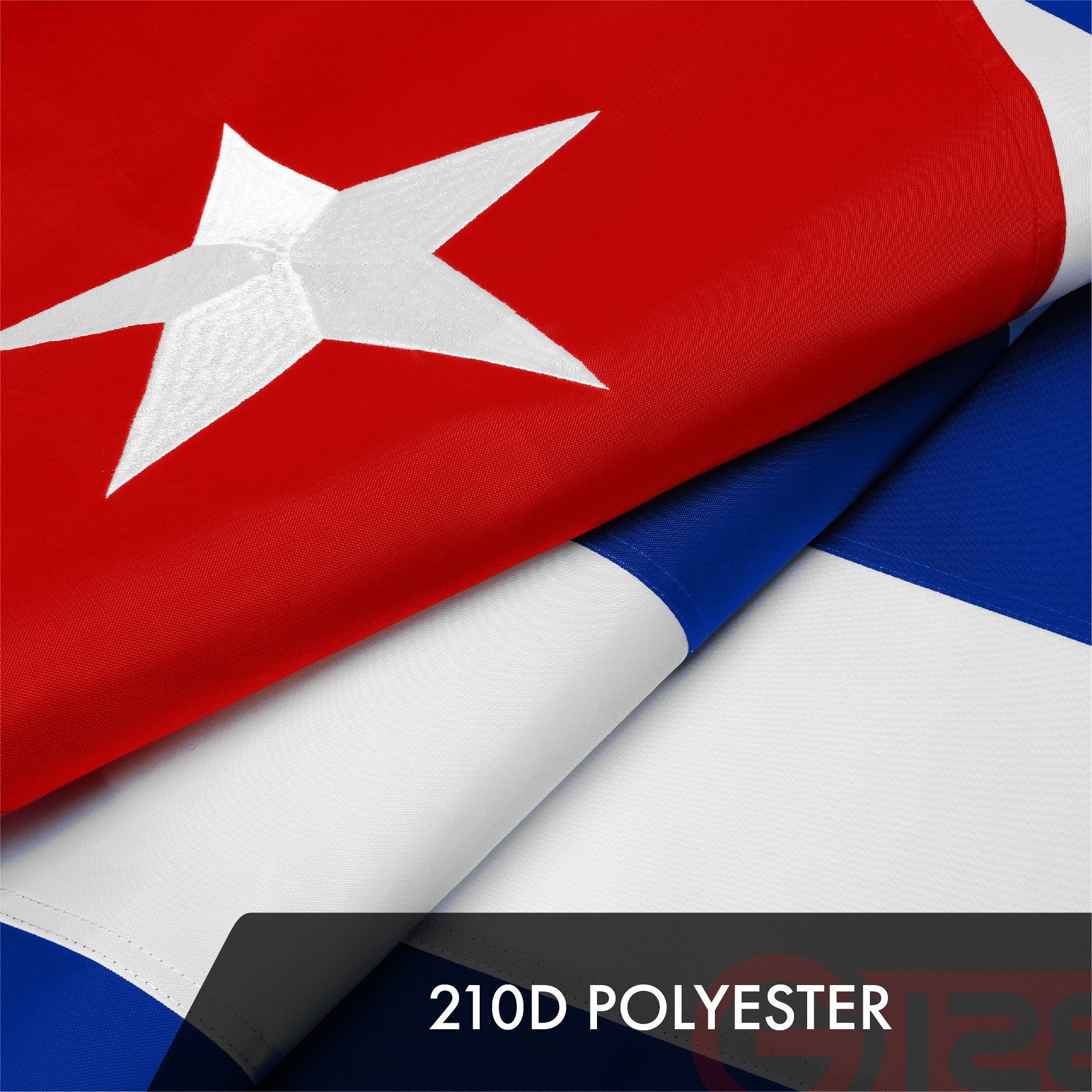 G128 Cuba Cuban Flag | 3x5 Ft | ToughWeave Series Embroidered 300D Polyester | Country Flag, Embroidered Design, Indoor/Outdoor, Brass Grommets