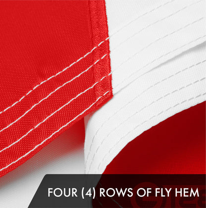 G128 Alabama AL State Flag | 3x5 Ft | ToughWeave Series Embroidered 300D Polyester | Embroidered Design, Indoor/Outdoor, Brass Grommets