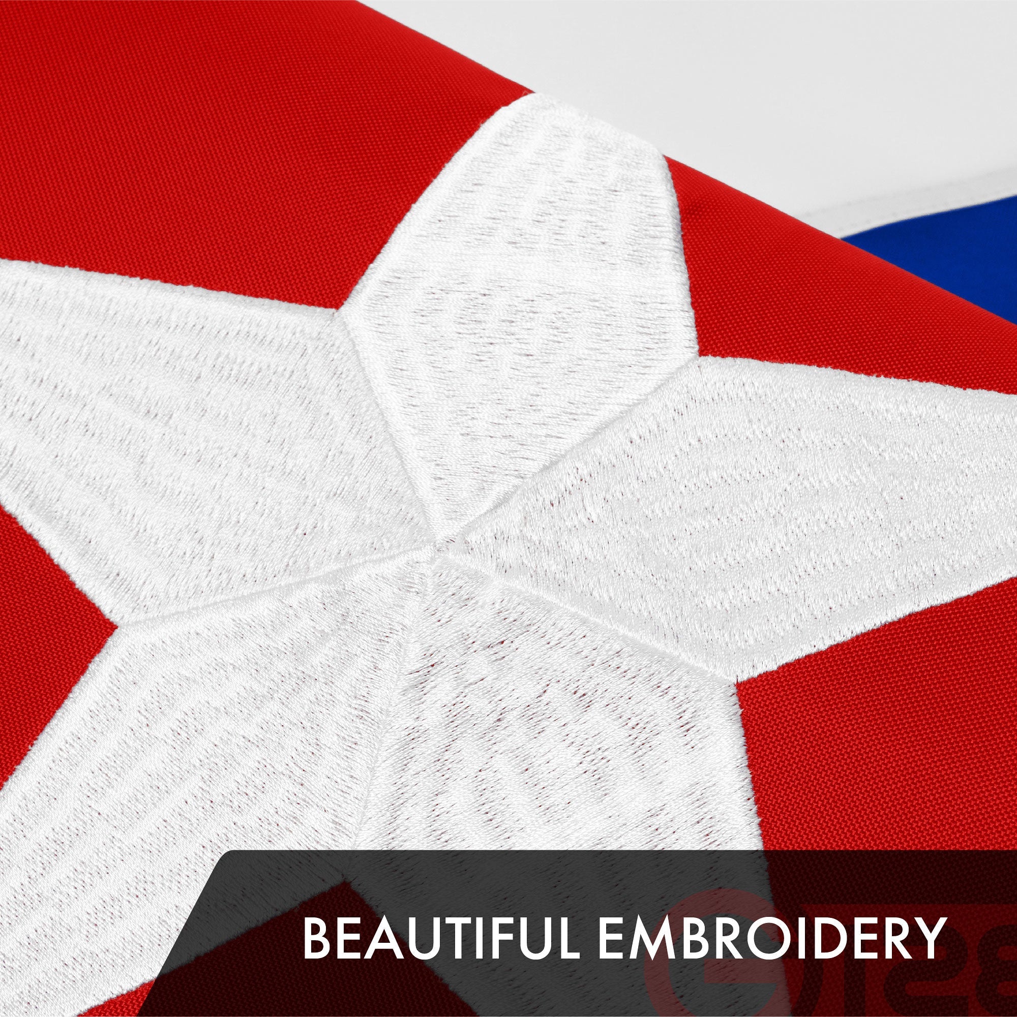 G128 Cuba Cuban Flag | 3x5 Ft | ToughWeave Series Embroidered 300D Polyester | Country Flag, Embroidered Design, Indoor/Outdoor, Brass Grommets