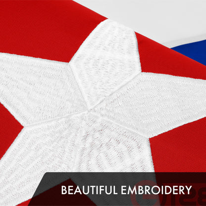 G128 Cuba Cuban Flag | 3x5 Ft | ToughWeave Series Embroidered 300D Polyester | Country Flag, Embroidered Design, Indoor/Outdoor, Brass Grommets