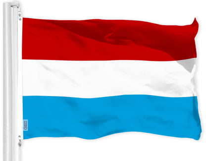 G128 Luxembourg Luxembourgers Flag | 3x5 Ft | LiteWeave Pro Series Printed 150D Polyester | Country Flag, Vibrant Colors, Brass Grommets, Thicker and More Durable Than 100D 75D Polyester