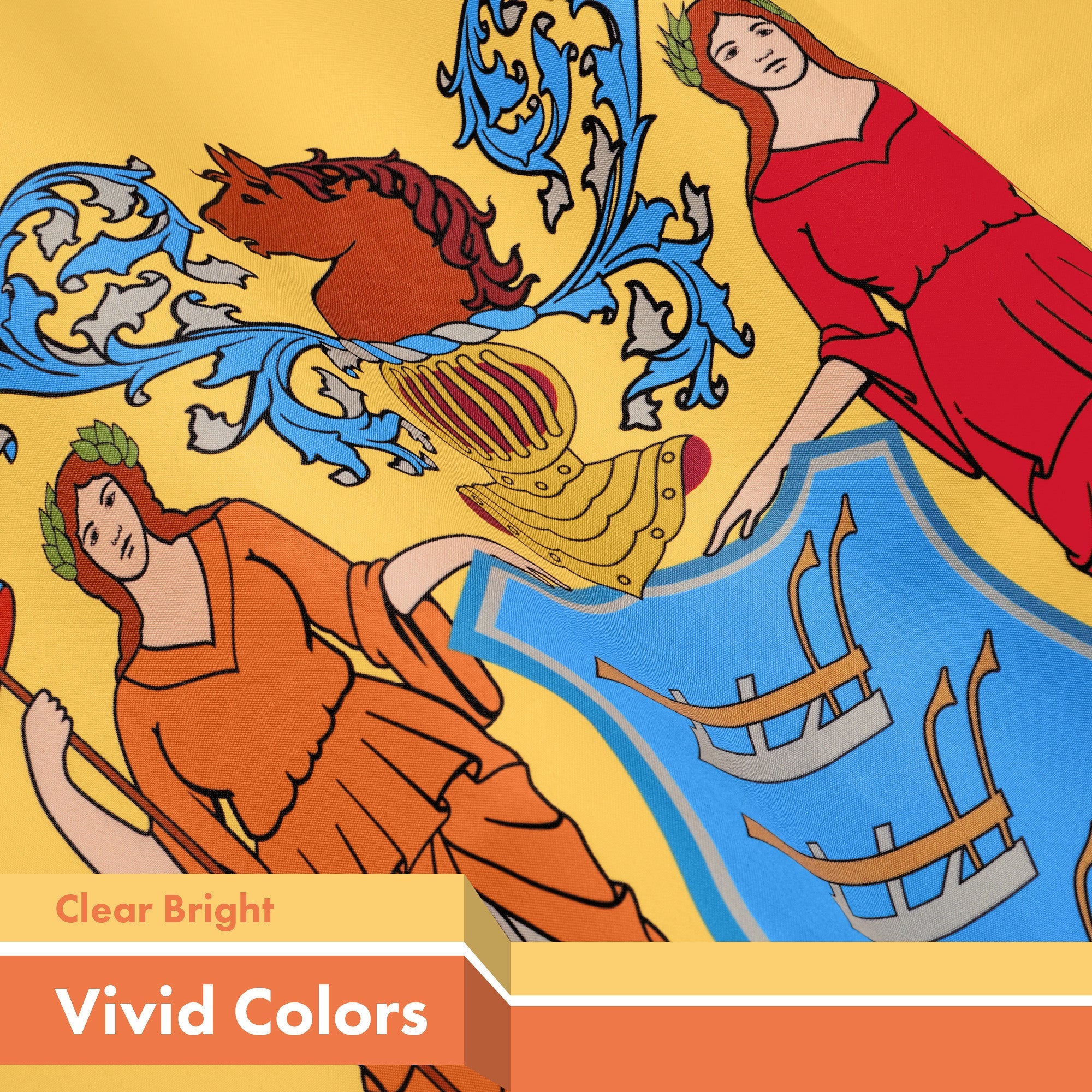 G128 New Jersey NJ State Flag | 3x5 Ft | LiteWeave Pro Series Printed 300D Polyester | Indoor/Outdoor, Vibrant Colors, Brass Grommets, Thicker and More Durable Than 100D 75D Polyester