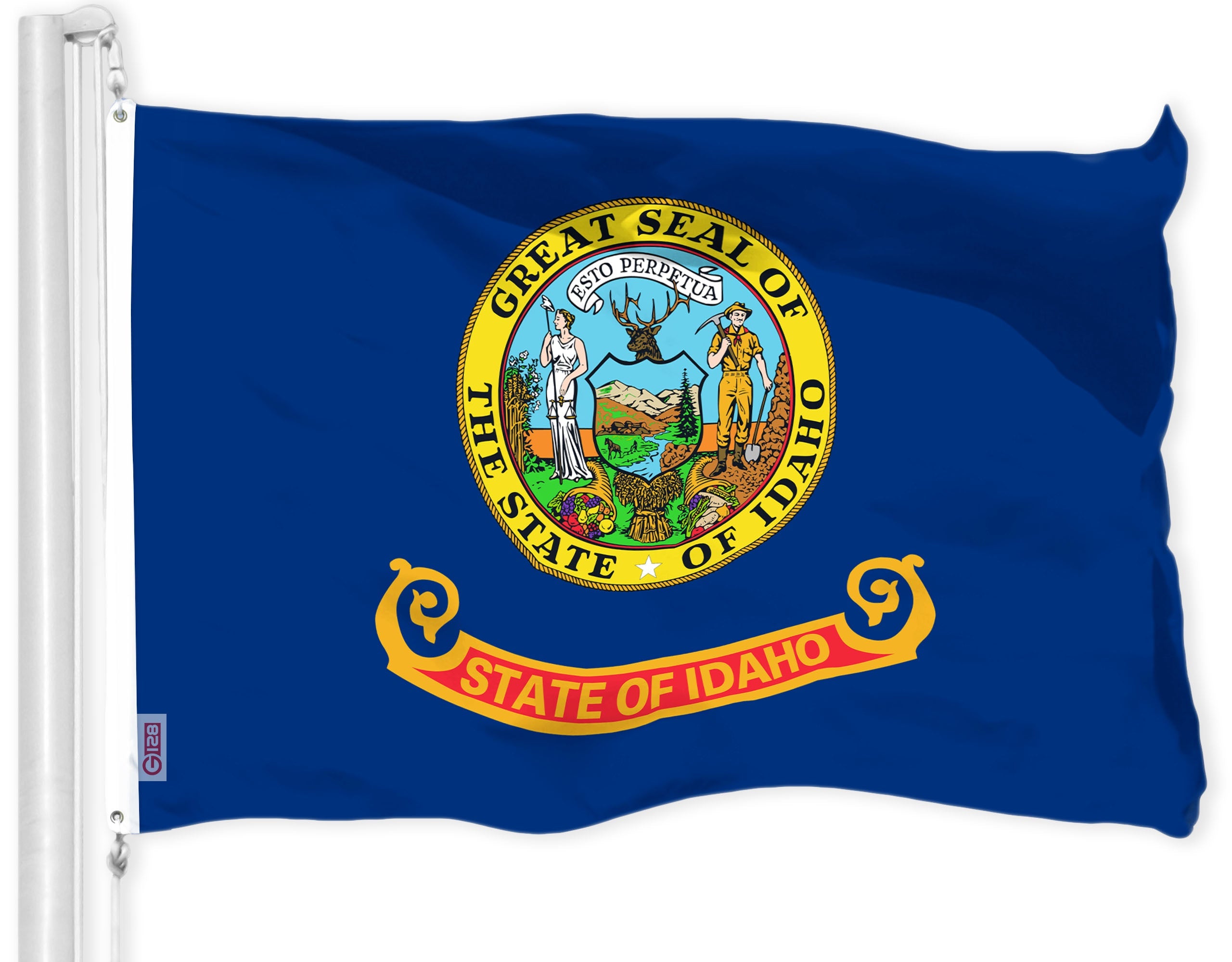 Idaho ID State Flag | 3x5 Ft | LiteWeave Pro Series Printed 300D Polyester | Indoor/Outdoor, Vibrant Colors, Brass Grommets, Thicker and More Durable Than 100D 75D Polyester