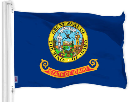 Idaho ID State Flag | 3x5 Ft | LiteWeave Pro Series Printed 300D Polyester | Indoor/Outdoor, Vibrant Colors, Brass Grommets, Thicker and More Durable Than 100D 75D Polyester