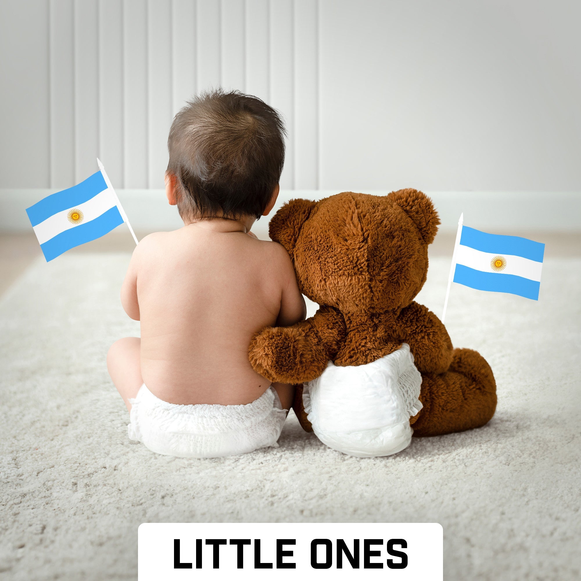 12 Pack Handheld Argentina Argentinian Stick Flags | 4x6 In | Printed 150D Polyester, Country Flag, Solid Plastic Stick, Spear White Tip