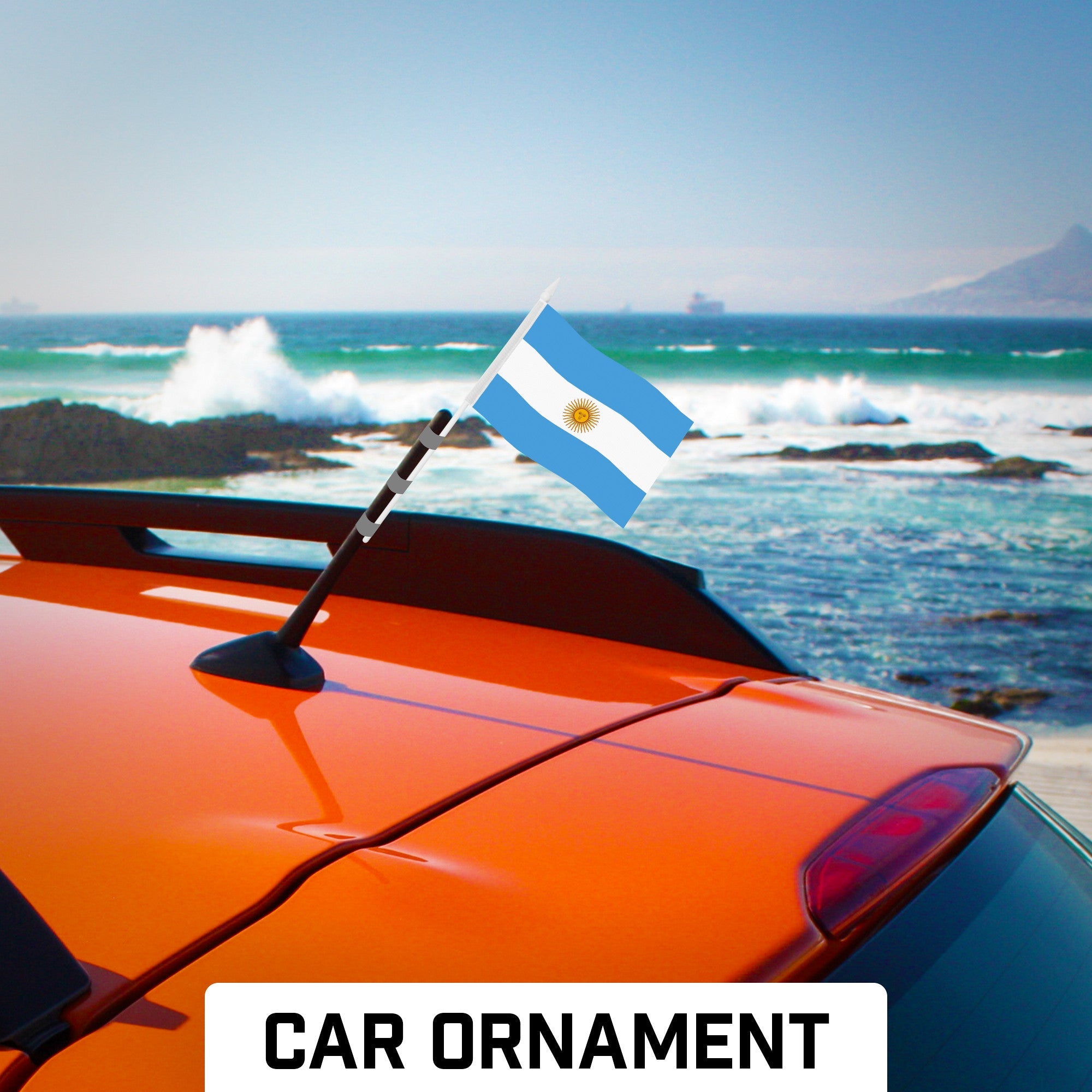 12 Pack Handheld Argentina Argentinian Stick Flags | 4x6 In | Printed 150D Polyester, Country Flag, Solid Plastic Stick, Spear White Tip