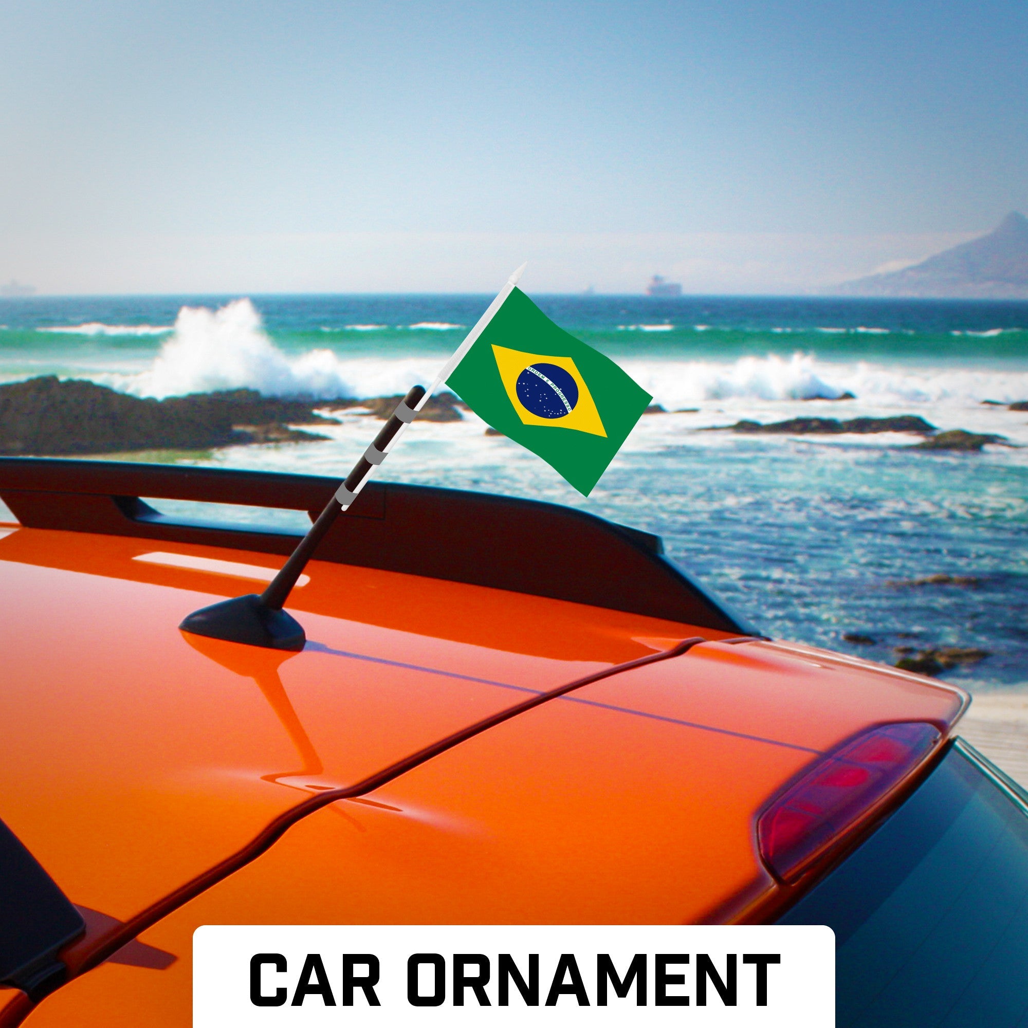 G128 24 Pack Handheld Brazil Brazilian Stick Flags | 4x6 In | Printed 150D Polyester, Country Flag, Solid Plastic Stick, Spear White Tip