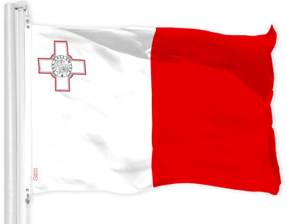 G128 Malta Maltese Flag | 3x5 Ft | LiteWeave Pro Series Printed 150D Polyester | Country Flag, Indoor/Outdoor, Vibrant Colors, Brass Grommets