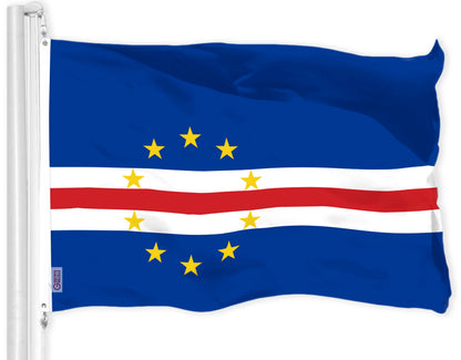 G128 Cape Verde Cape Verdean Flag | 3x5 Ft | LiteWeave Pro Series Printed 150D Polyester | Country Flag, Indoor/Outdoor, Vibrant Colors, Brass Grommets