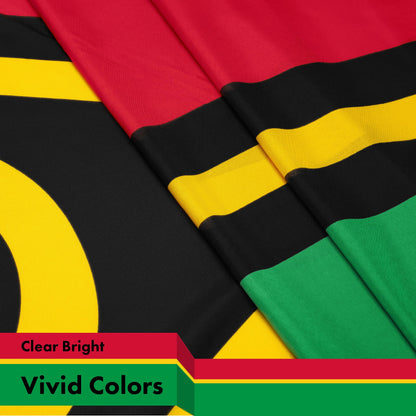 G128 Vanuatu Vanuatuan Flag | 3x5 Ft | LiteWeave Pro Series Printed 150D Polyester | Country Flag, Indoor/Outdoor, Vibrant Colors, Brass Grommets