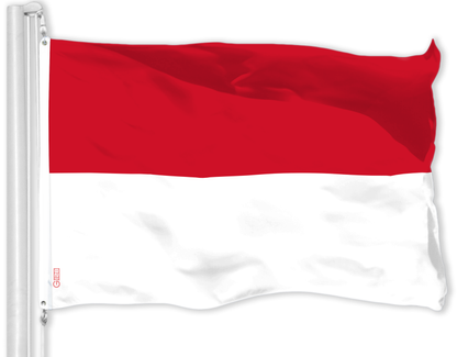G128 Monaco MonÃ©gasque Flag | 3x5 Ft | LiteWeave Pro Series Printed 150D Polyester | Country Flag, Indoor/Outdoor, Vibrant Colors, Brass Grommets