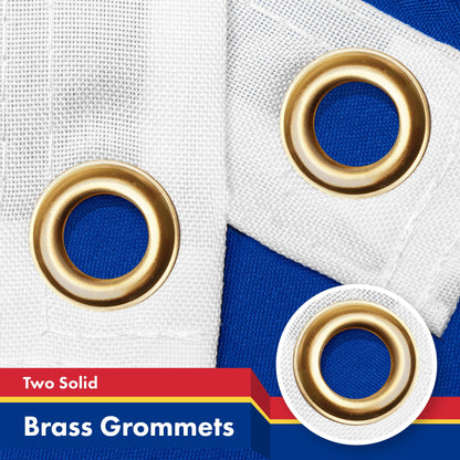 G128 Cape Verde Cape Verdean Flag | 3x5 Ft | LiteWeave Pro Series Printed 150D Polyester | Country Flag, Indoor/Outdoor, Vibrant Colors, Brass Grommets