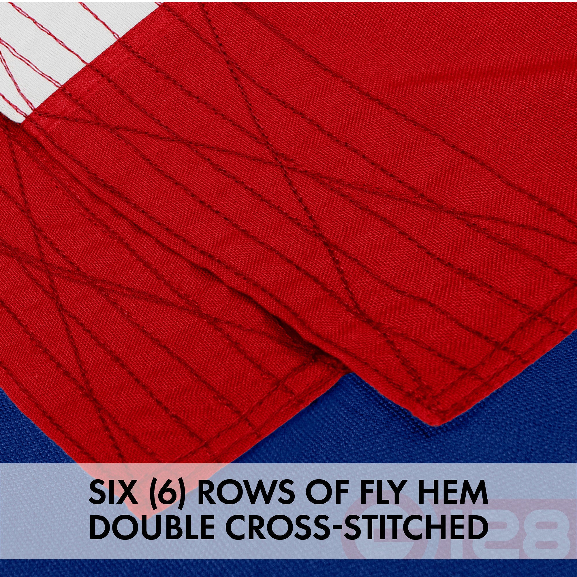 G128 American USA Flag | 10x19 Ft | StormFlyer Series Embroidered 220GSM Spun Polyester | Country Flag, Embroidered Stars, Sewn Stripes, Indoor/Outdoor, Brass Grommets, Heavy Duty, All Weather