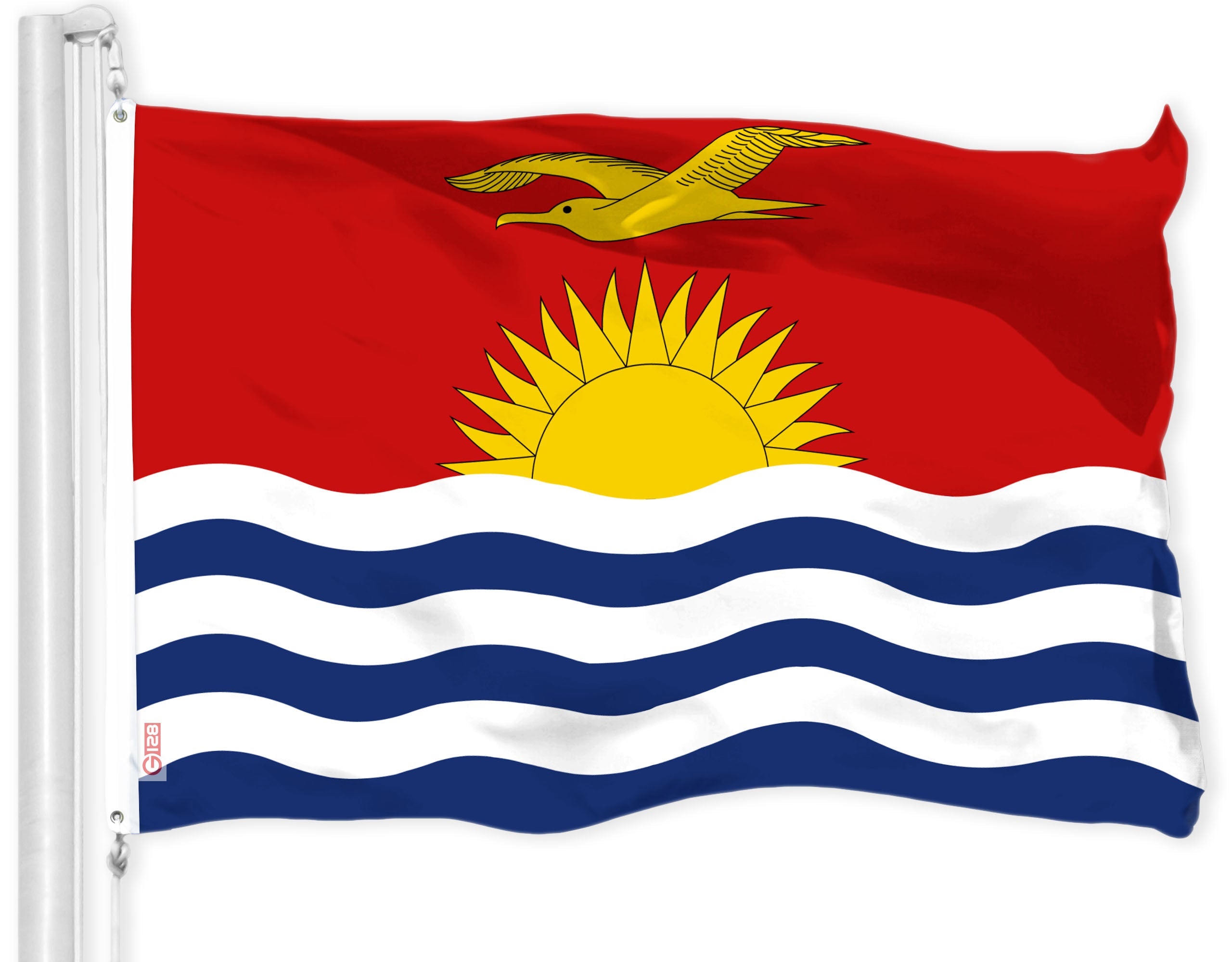 G128 Kiribati I-Kiribati Flag | 3x5 Ft | LiteWeave Pro Series Printed 150D Polyester | Country Flag, Indoor/Outdoor, Vibrant Colors, Brass Grommets