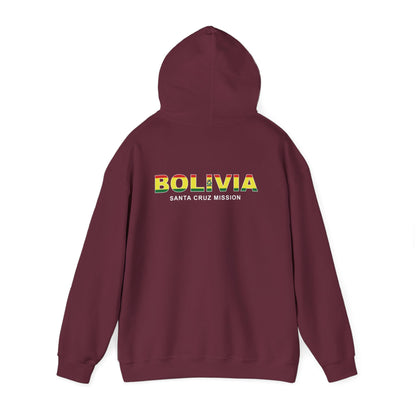 Bolivia Santa Cruz Mission Flag Title Back Hoodie