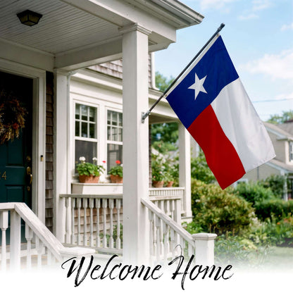 G128 - Texas State Flag 4x6ft Embroidered Stars Sewn Stripes Heavy Duty 220GSM Tough Spun Polyester Quality with Brass Grommets