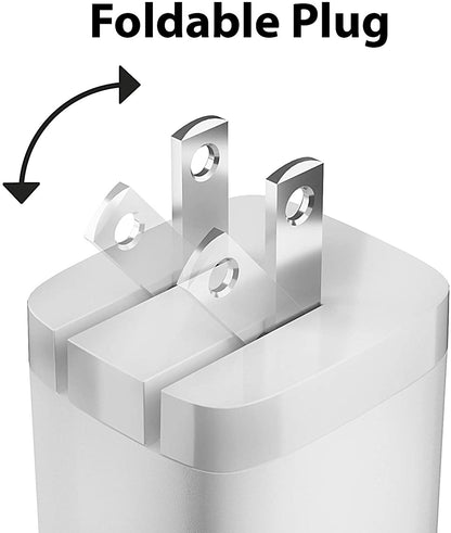 65W USB-C Ultra Compact Charger - Small USB + Dual USB-C - 3 Ports - Fast QC & PD(NAN-65)