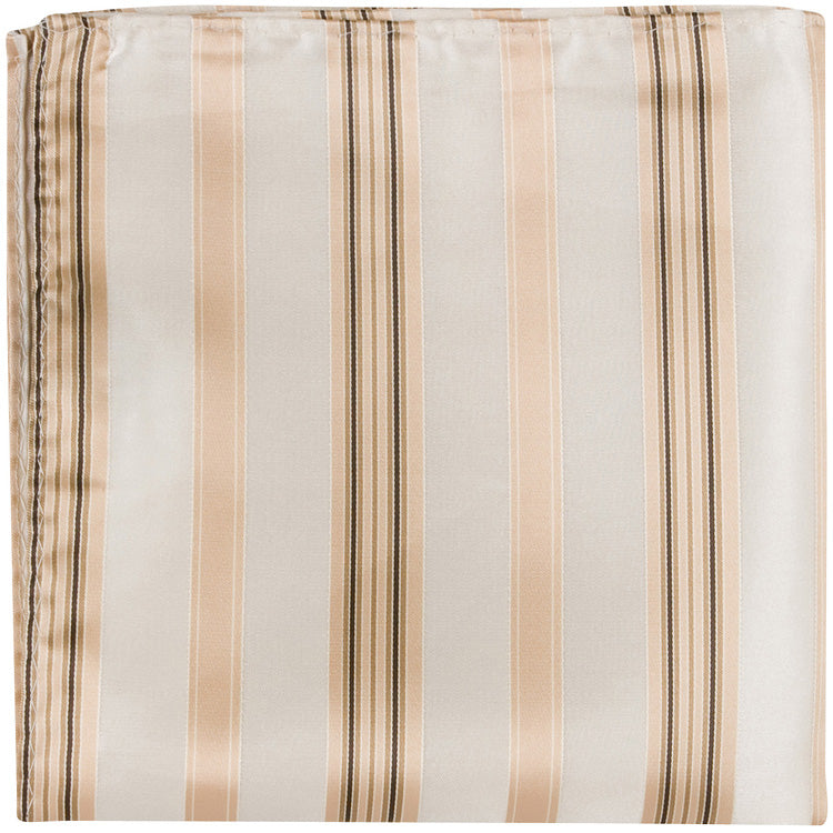 N4 PS - Cream Multi Stripe - Pocket Square