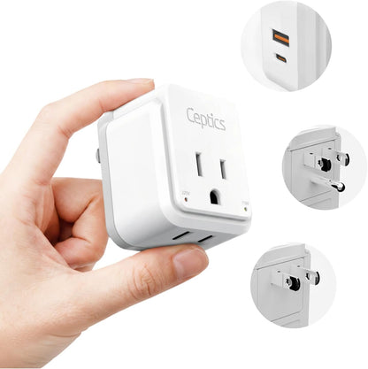 Japan, Philippines Travel Plug Adapter Set | Type A, B - USB & USB-C Ports + 2 US Outlets (PAK-JP)