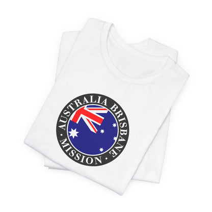 Australia Brisbane Mission Flag Logo (Black Border) T-shirt