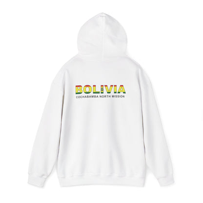 Bolivia Cochabamba North Mission Flag Title Back Hoodie