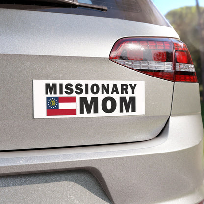 Missionary MOM Flag of Georgia Magnetic Bumper Sticker