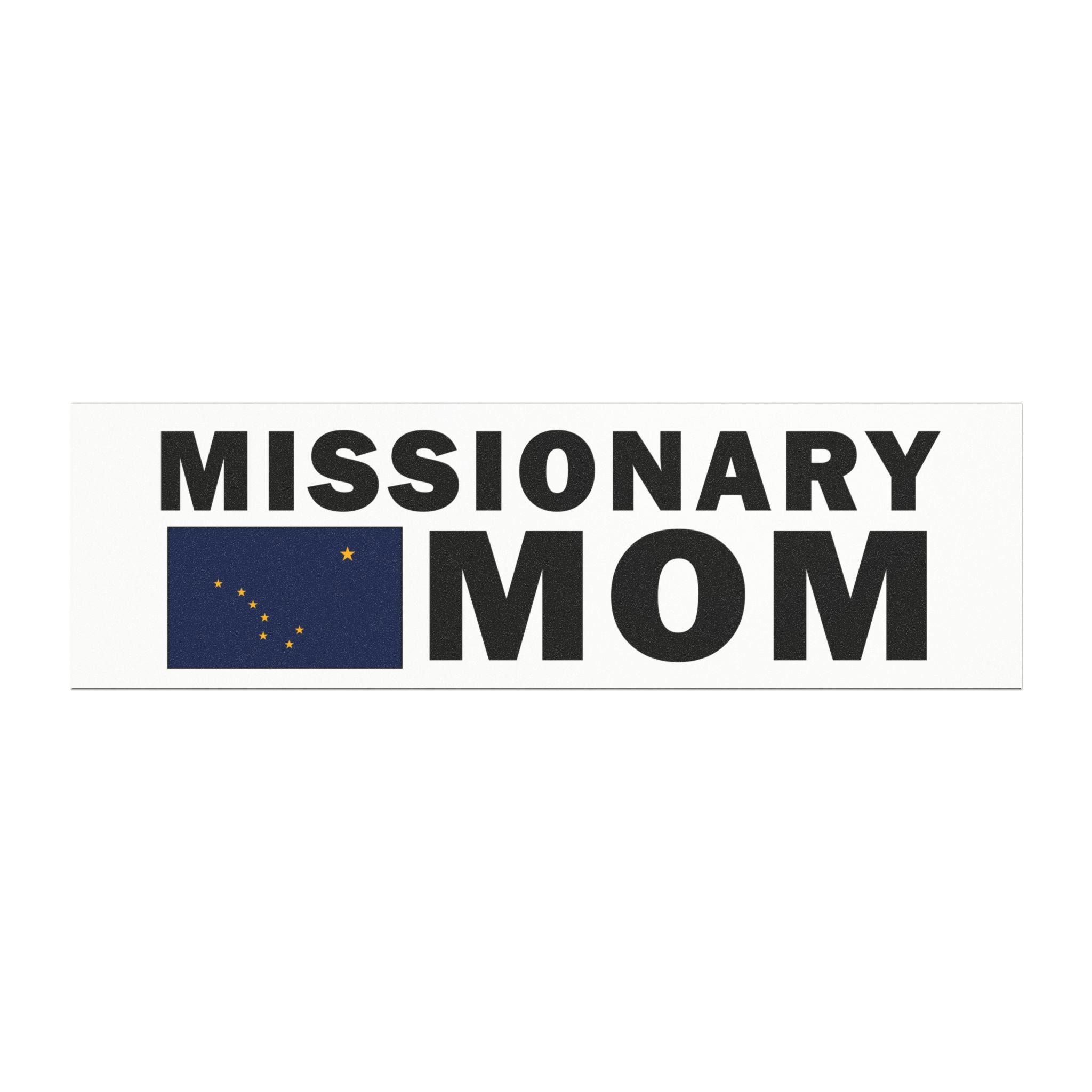 Missionary MOM Flag of Alaska Magnetic Bumper Sticker