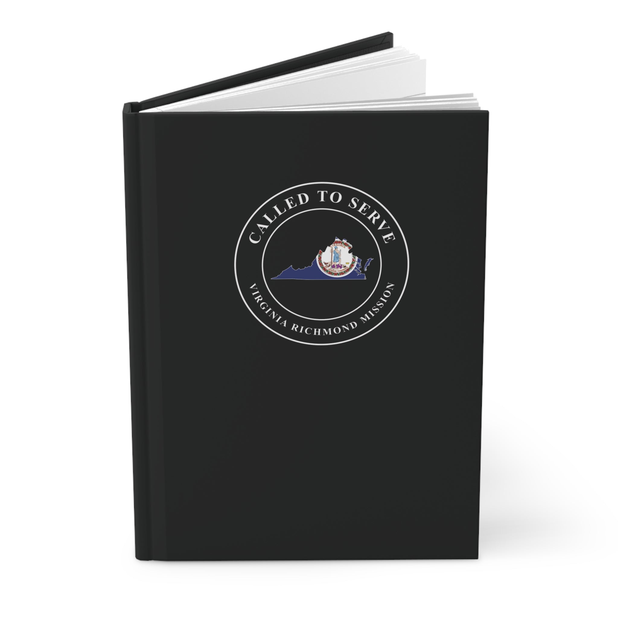 Virginia Richmond Mission Flag Map Called to Serve Black Hardcover Journal Matte