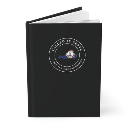Virginia Richmond Mission Flag Map Called to Serve Black Hardcover Journal Matte