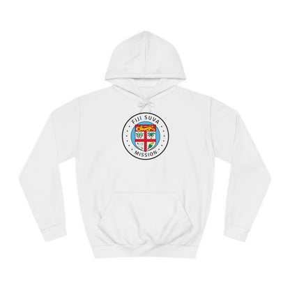 Fiji Suva Mission Flag Logo (White Border) College Hoodie