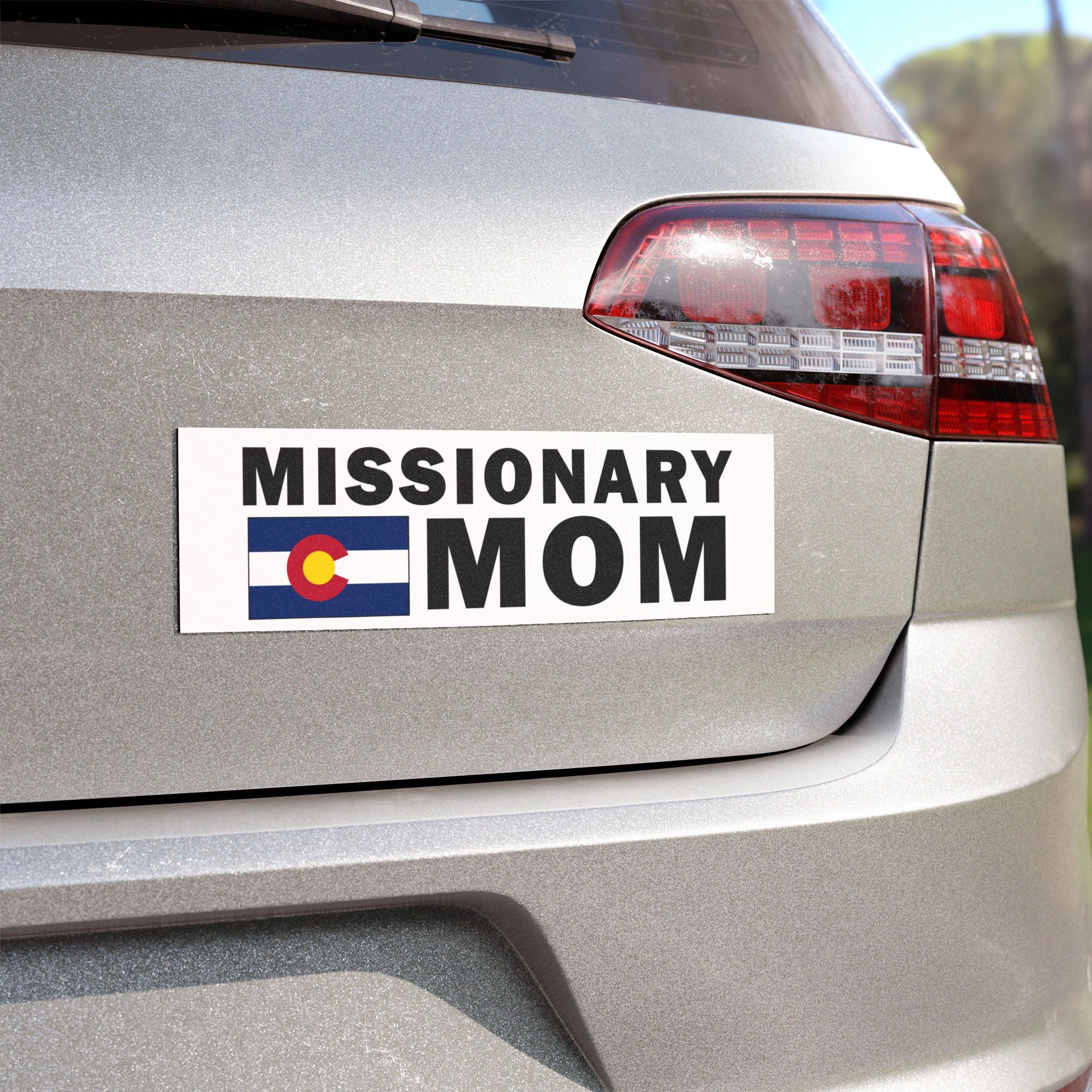 Missionary MOM Flag of Colorado Magnetic Bumper Sticker