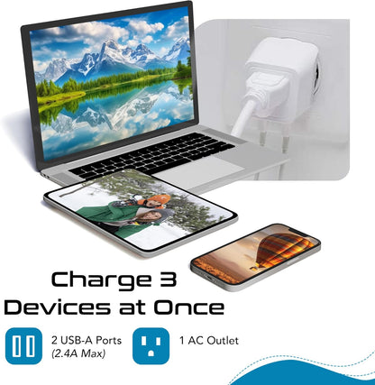 Switzerland Travel Adapter Plug Combo - Type J, C | Dual USB – Swiss Combo (CTU-9C-11A)