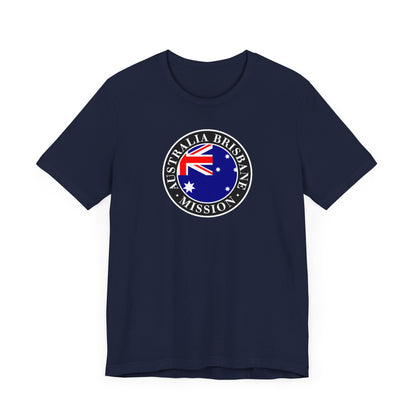 Australia Brisbane Mission Flag Logo (Black Border) T-shirt