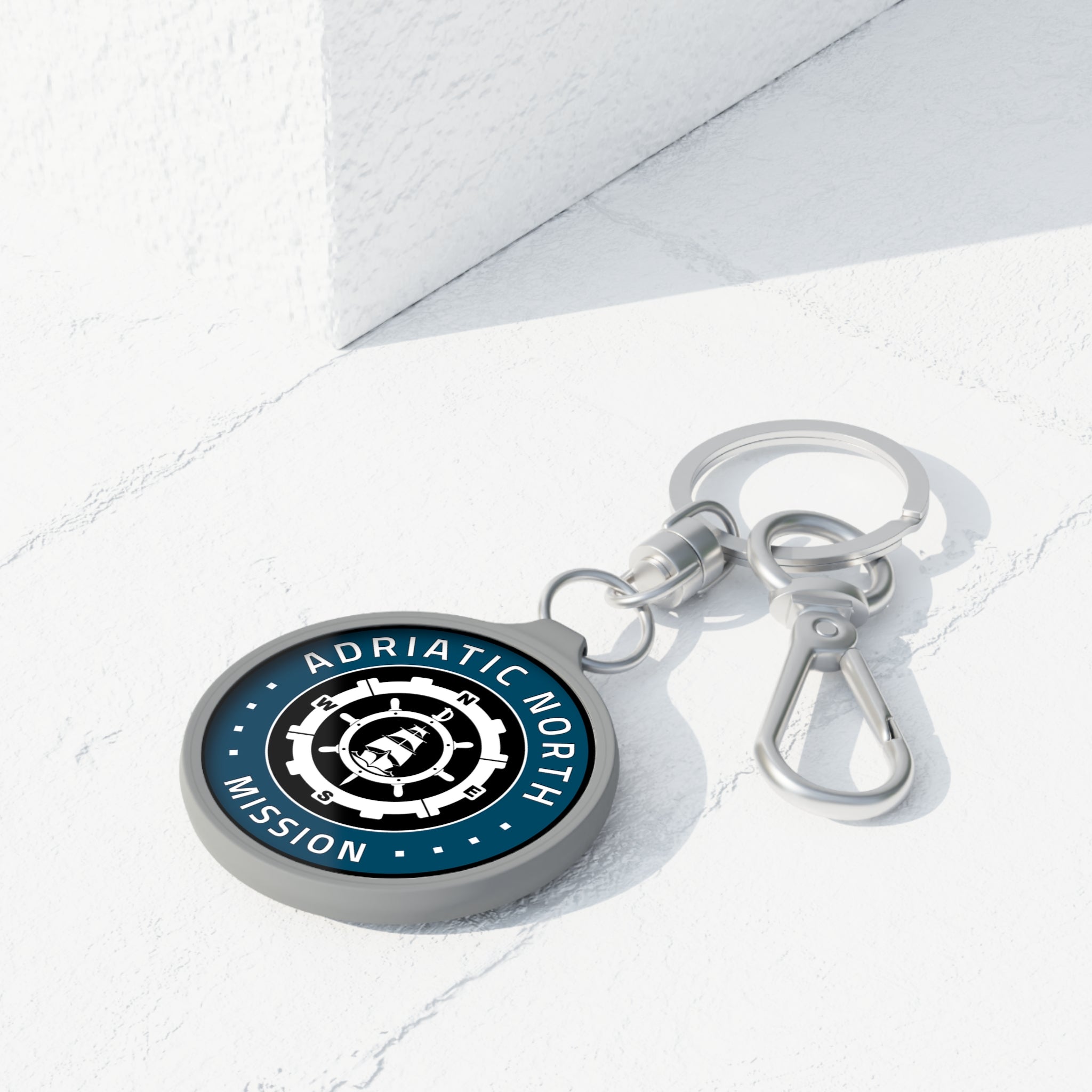 Adriatic North Mission Circle Flag Key Tag - Latter-Day Saint LDS Missionary Gift - Book of Mormon