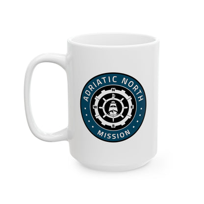 Adriatic North Mission Circular Flag White Ceramic Mug - Latter-Day Saint LDS Missionary Gift - Book of Mormon