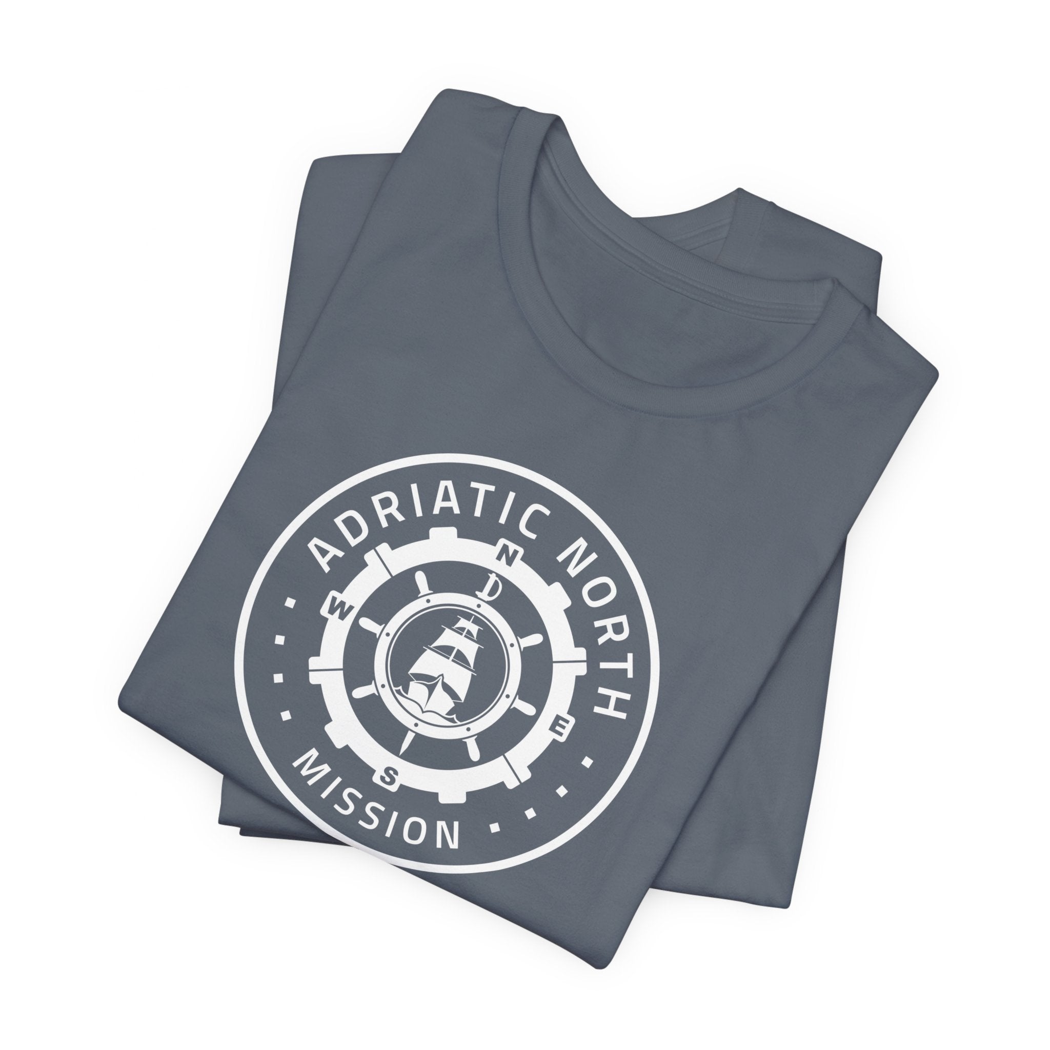 Adriatic North Mission Circular Monochrome Logo T-Shirt - Mission Wishlist - LDS Missionary Gift Store