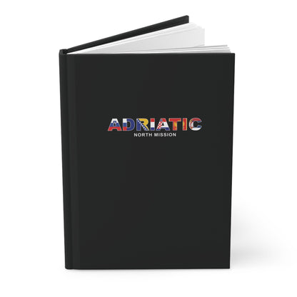 Adriatic North Mission Flag Title Black Hardcover Journal Matte - Latter-Day Saint LDS Missionary Gift - Book of Mormon