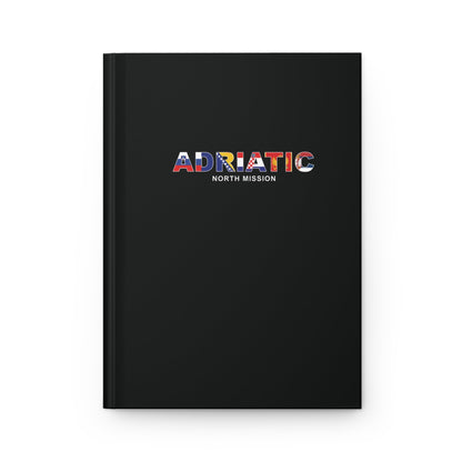 Adriatic North Mission Flag Title Black Hardcover Journal Matte - Latter-Day Saint LDS Missionary Gift - Book of Mormon