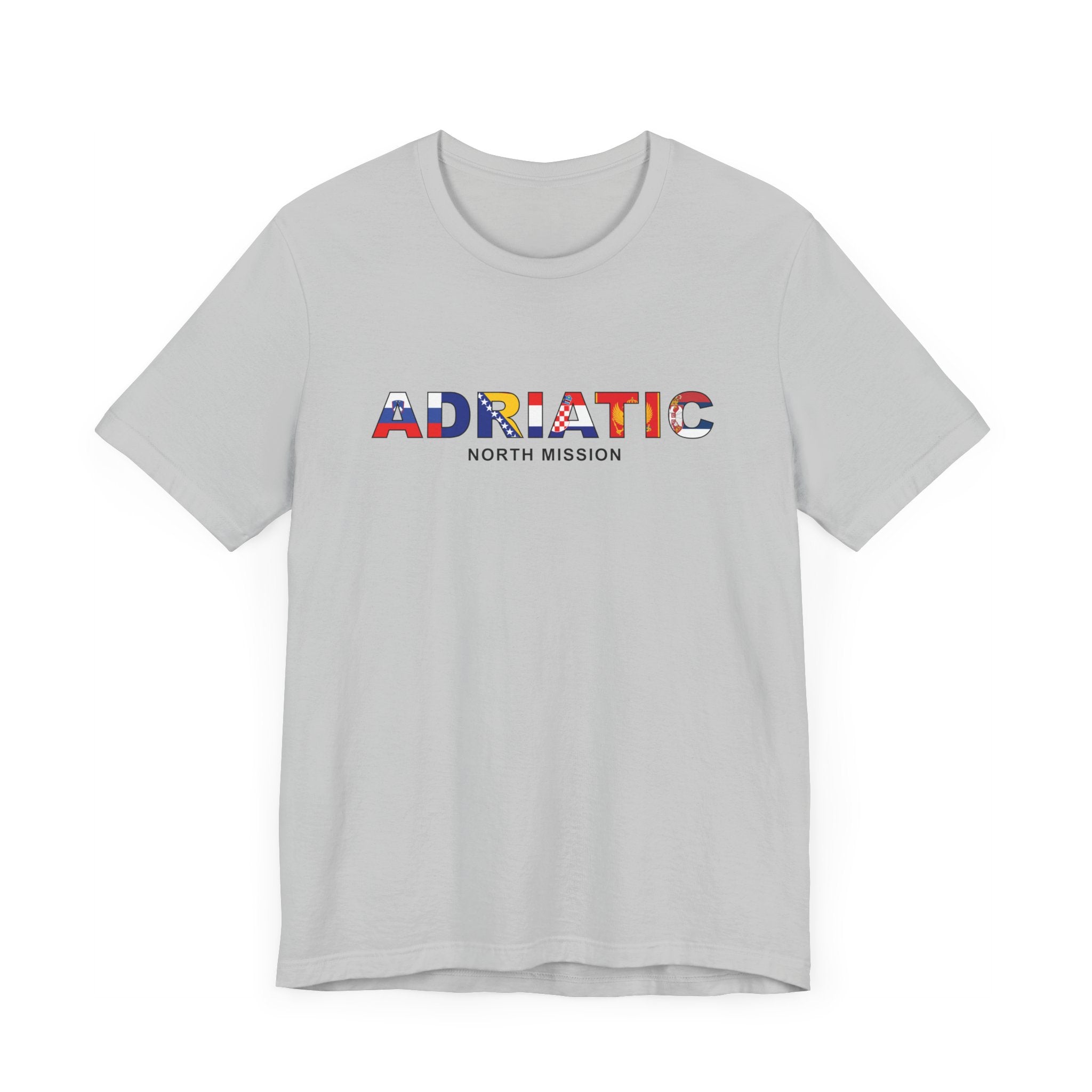 Adriatic North Mission Flag Title T-shirt - Latter-Day Saint LDS Missionary Gift - Book of Mormon