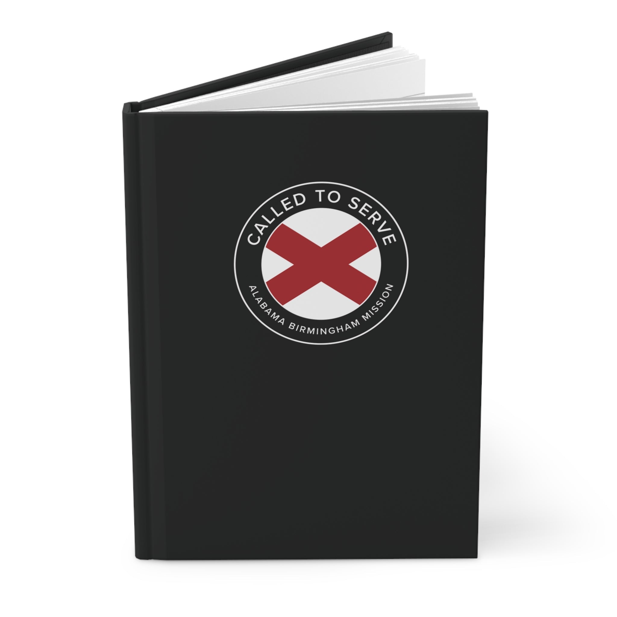 Alabama Birmingham Mission Circle Flag Called to Serve Black Hardcover Journal Matte - Latter-Day Saint LDS Missionary Gift - Book of Mormon