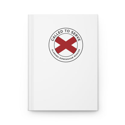 Alabama Birmingham Mission Circle Flag Called to Serve White Hardcover Journal Matte - Latter-Day Saint LDS Missionary Gift - Book of Mormon